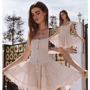 Yellow min dress romper size medium Vanessa Mooney